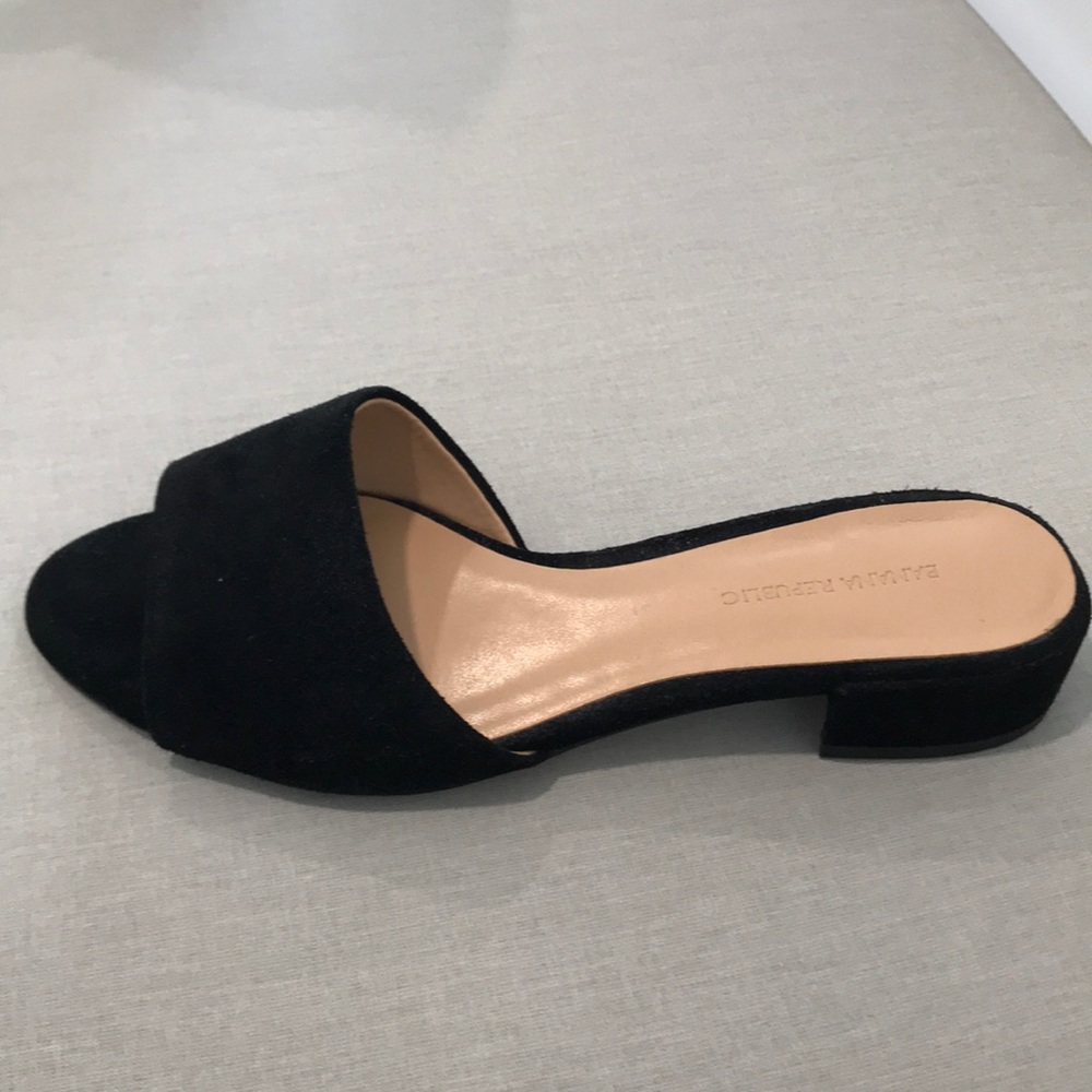 Banana Republic black suede mules
